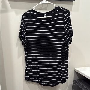 Old Navy Luxe Black and White Tee